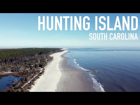 Drone footage of Hunting Island and surrounding waters