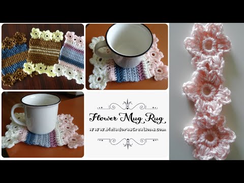 Free Crochet Pattern: Flower Mug Rug - Add A Touch Of Elegance To Your Morning Coffee