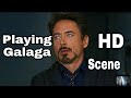 That Man Is Playing Galaga Scene HD Funny Scene The Avengers