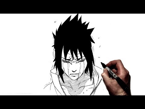 How To Draw Sasuke (crying) | Step By Step | Naruto - YouTube