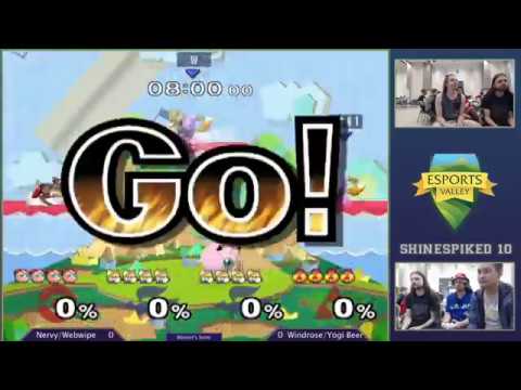 Shinespiked 10 Melee Doubles: WR3 - Nervy/Webwipe vs Windrose/Y061 833R