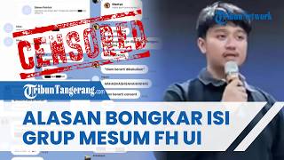 Terkuak Sosok di Balik Bocornya Isi Chat Grup Mesum FH UI, Alasan Munif Sebar Chat Terbongkar