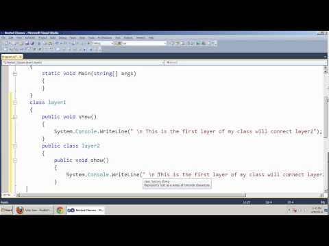 Nested Classes In C NET Tamil