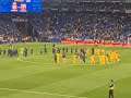 Barcelona vs español festejan y los persiguen ultras del español