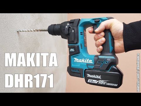 Makita DHR171RAJ akumuliatorinis kombinuotas gręžtuvas video