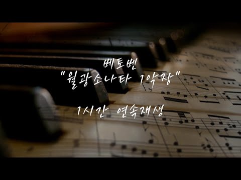 베토벤 월광소나타 1악장 | 1시간 연속 듣기 Beethoven -Moonlight Sonata