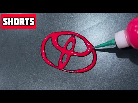 #SHORTS Most Popular Luxury Car Logos Pancake Art - TOYOTA
