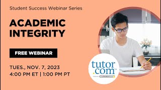 Academic Integrity | Student Success Series | Tutor.com