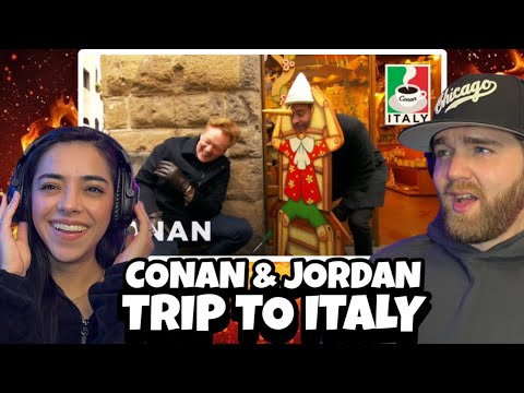 Conan & Jordan Schlansky Hit The Streets Of Florence Italy | First Time Reaction