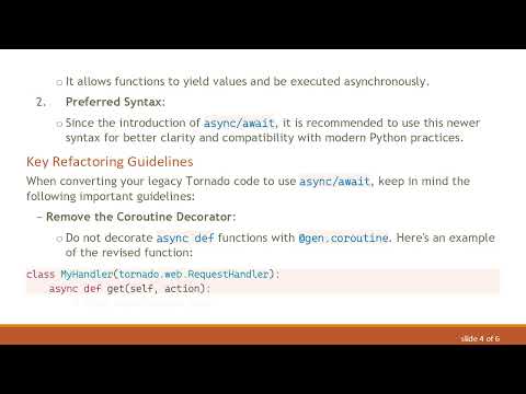 Mixing tornado.gen.coroutine with async/await: A Guide for Python Developers