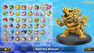 What if you play as Golden Dry Bowser in Mario Kart 8 Deluxe? (Mushroom Cup) (HD)