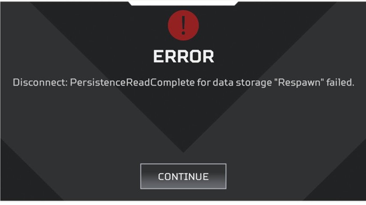 Fix Persistence Read Complete Error In Apex Legends