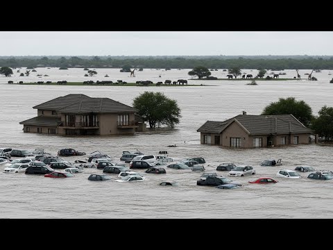 Chaos in South Africa Today! Giant Flooding Swept Away Homes, Cars in Mozambique