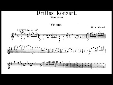 Mozart Violin Concerto 3 Allegro (First Movement)
