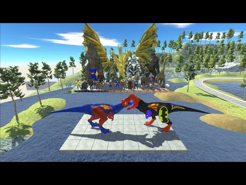 Each Unit Against Itself On A Lake Water - Animal Revolt Battle Simulator