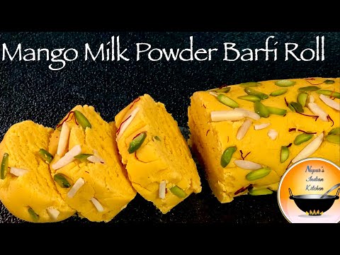 Mango Milk Powder Burfi/Mango Barfi Recipe/Easy mango dessert/Instant Mango Barfi/Mango milk cake