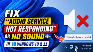 Fix "Audio Service Not Responding" or No Sound in Windows 10 & 11