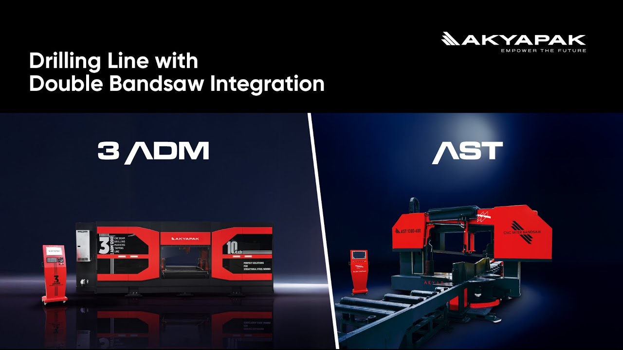 CNC beam drilling and sawing center