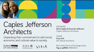 RIBA+VitrA Talks: Architecture for Social Equity - Caples Jefferson Architects