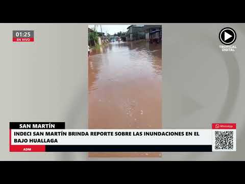 🔴INDECI San Martín brinda reporte sobre las inundaciones en el Bajo Huallaga