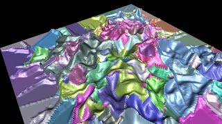 プレートテクトニクスによる地殻隆起デモ1
