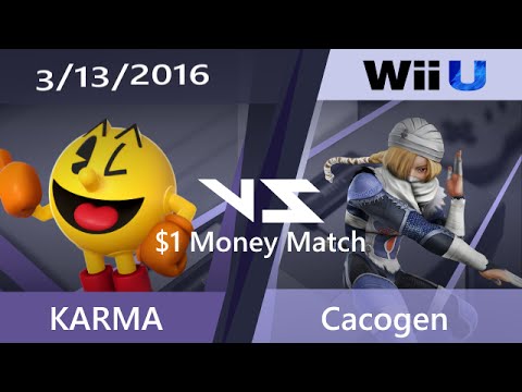Super SmashNest 5 $1 Money Match - Karma (Pac-Man) Vs. Cacogen (Sheik)