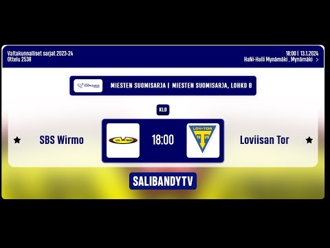 Miesten Suomisarja 2023-2024: SBS Wirmo - Loviisan Tor  13.1.2024