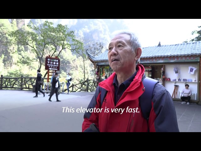 Towering outdoor lift zips tourists up China’s ‘Avatar’ cliff