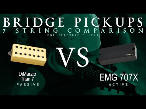 DiMarzio TITAN 7 vs EMG 707X - 7 String Bridge Guitar Pickup Comparison Tone Demo