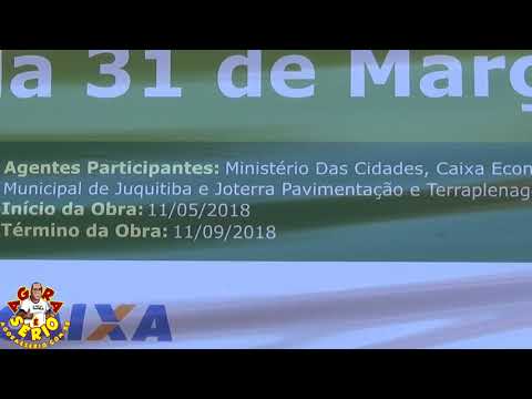 Placa da Obra da Avenida 31 de Março