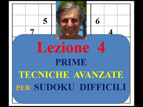 Lesson 4: First Advanced Techniques for Difficult Sudoku Puzzles