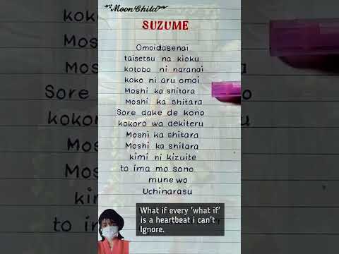 RADWIMPS - 'Suzume' ft. Toaka | Handwritten Lyrics @moon_child0369 #suzume #handwriting #lyrics