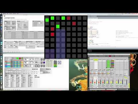 Interactive Generative Music with a Launchpad, Max/MSP, Ableton Live and Processing