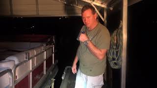 how to drain water out of a pontoon