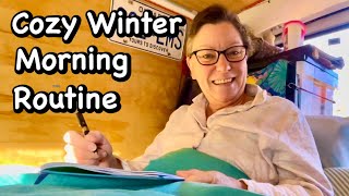 Van life Australia winter morning routine.