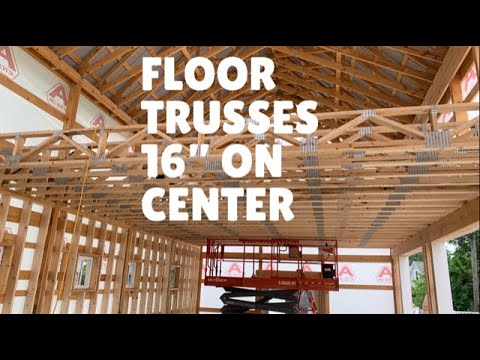 22x40 20’ Carriage Pole Barn | Installing the Floor Trusses and Subfloor.