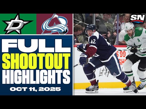 Dallas Stars at Colorado Avalanche | FULL Shootout Highlights - October 11, 2025