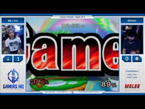 GHQ Weekly [1/8/17] - ME | Vro (Marth) vs. Michael (Jigglypuff) - SSBM - Losers Finals