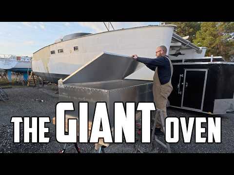 ⛵️ Thermoforming thick acrylic windows for our hurricane-damaged catamaran, part 1. Ep 668