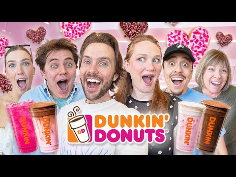 Tasting EVERYTHING on DUNKIN’ DONUTS Menu with Morgan, Spencer, and My Mom!!
