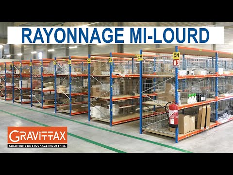 Rayonnage mi-lourd à plateaux bois avec une capacité de charge pouvant aller jusqu'à 1400 kg - PROFILCASE_6