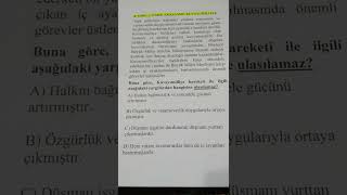 8. Sınıf T.C. İnkılap Tarihi 2.Ünite 2.Kazanım Yeni Nesil Soru