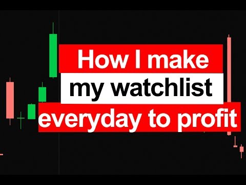 How to make a watchlist to profit consistently
