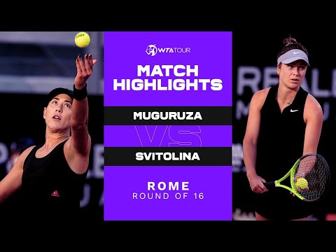 Теннис Garbine Muguruza vs. Elina Svitolina | 2021 Rome Round of 16 | WTA Match Highlights