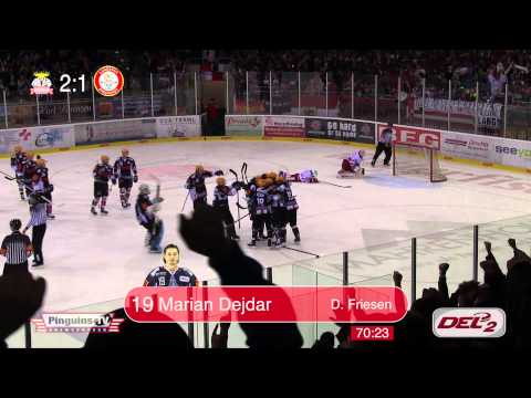 Match report Fischtown Pinguins vs. EVL Landshut Ice Hockey 2:1 from April 11, 2014