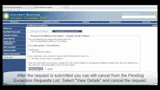 (Deprecated) Enrollment Exception Tutorial - Changing a Grade Option