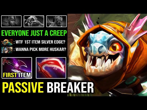 NO PASSIVE FOR YOU 1st Item Silver Edge Slark | 100% Deleted PA & Huskar Like a Creep 26Min GG DotA
