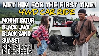 4WD CAR RIDE TO MOUNT BATUR | SUNSET, BLACK LAVA, BLACK SAND | THINGS TO DO IN BALI INDONESIA #trip