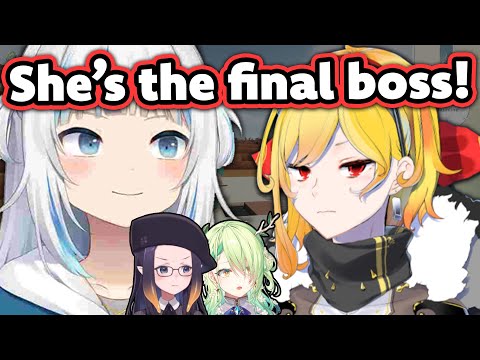 The EN girls are about to summon Kaela, the final boss of Minecraft