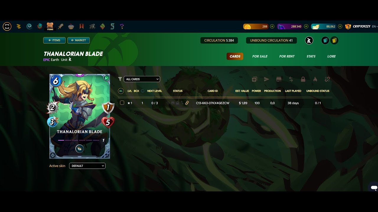 Splinterlands : Thanalorian Blade